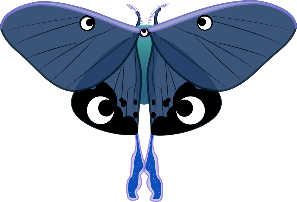 Luna Moth Clipart Simple - Luna Moth Oc (1024x695)