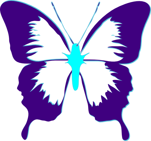 Purple K - Butterfly Clip Art (600x563)