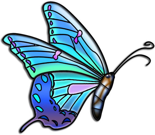 Butterflies-1 - Color Full Butterfly Icon Png (512x512)