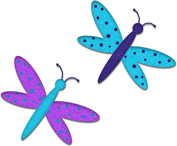 Grubs, Clip Art, Butterflies, Butterflies, Vermin - Dragonfly (640x550)