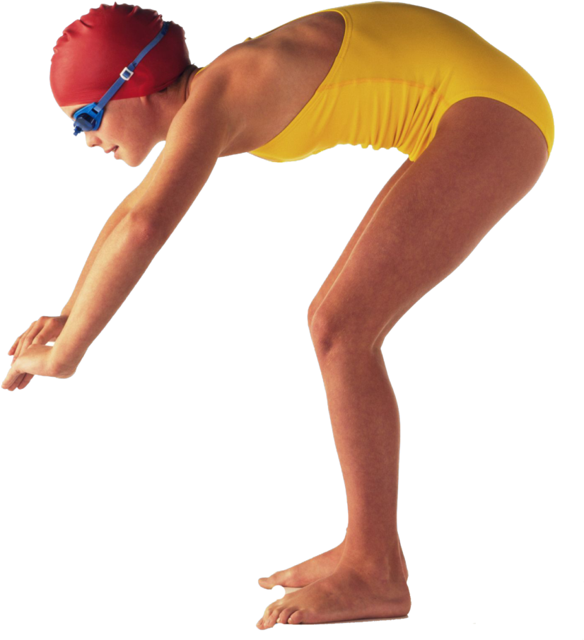 Top Images For Competitive Diving Swimming Pool On - People Swimming Png (858x1024)