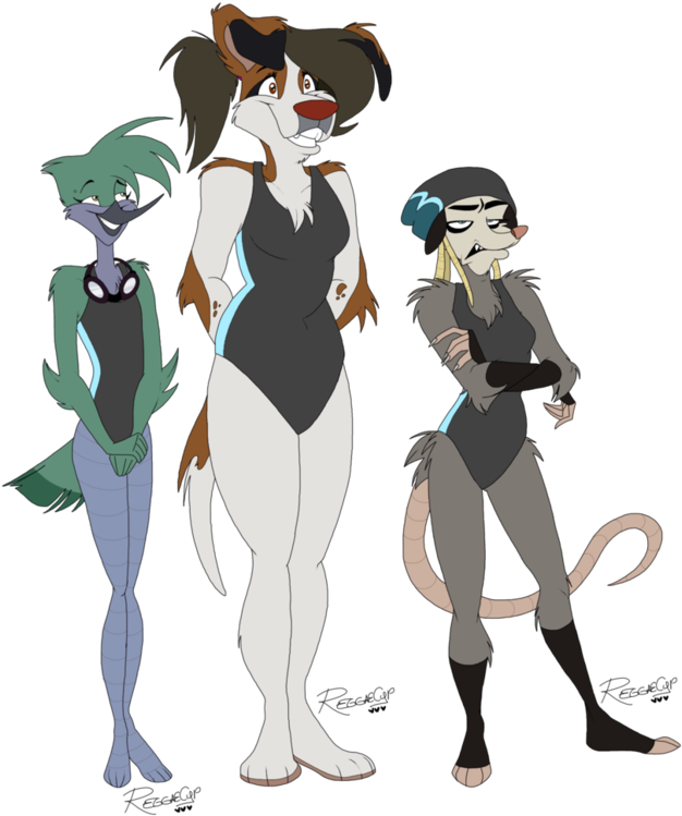 Swimming Pool Pals By Reggaecyp - Cartoon (791x1010)