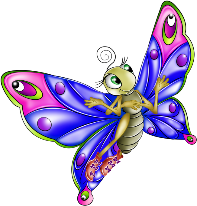 64176280 1284821666 29 - Butterfly Cartoon (668x699)