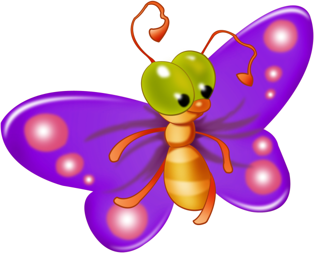 A Purple Butterfly - Butterfly Clipart With Transparent Background (670x546)