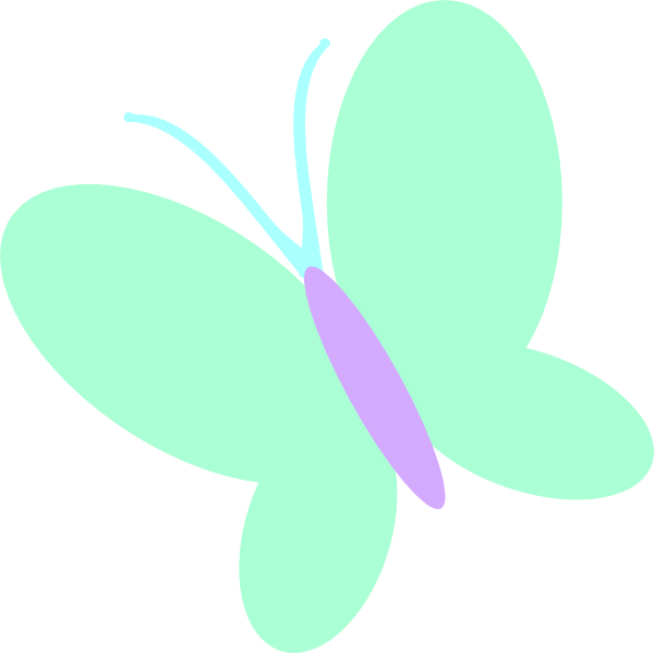 Green Butterfly Clip Art At Clker - Clip Art (600x599)