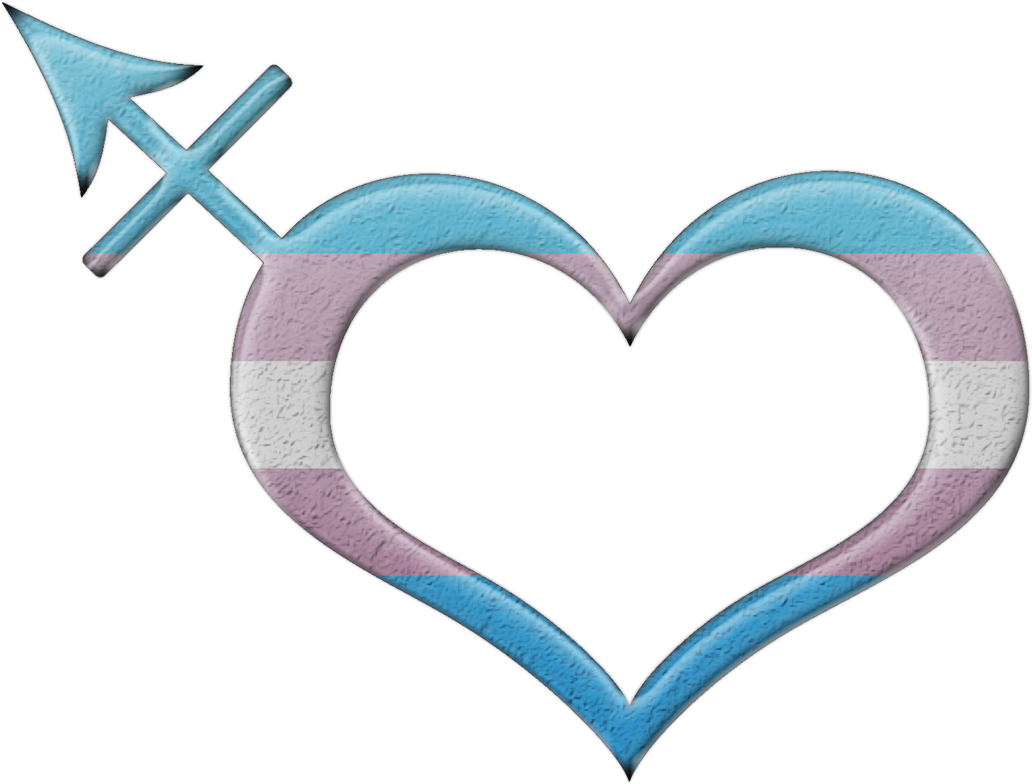 Transgender Pride Heart Shaped Transgender Symbol In - Mtf Transgender Symbol (1450x1102)