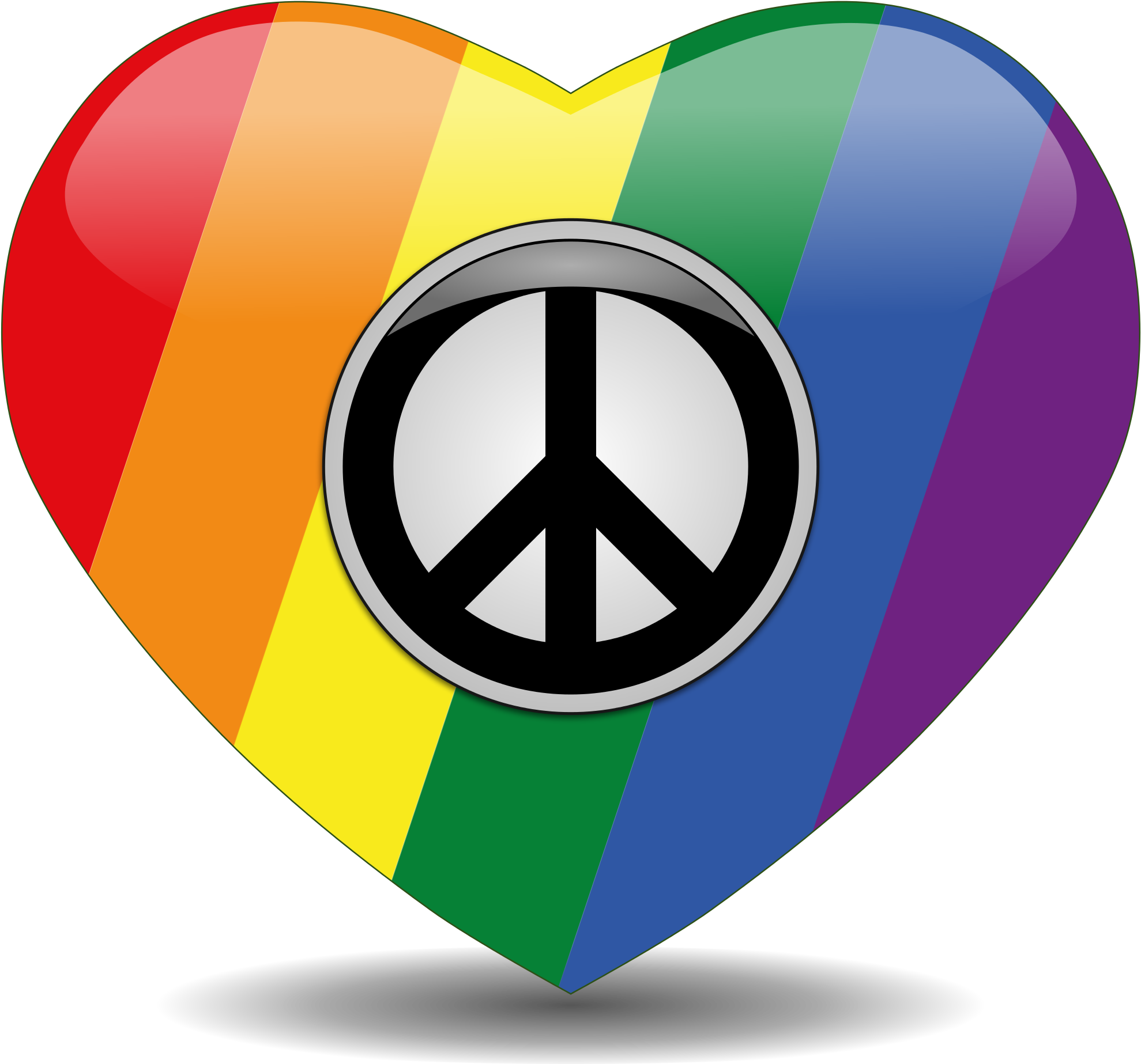 Gay Symbols Cliparts 18, Buy Clip Art - Rainbow Heart Emoji Transparent (2000x2000)