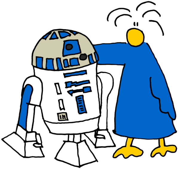 R2d2 - Cartoon (640x599)