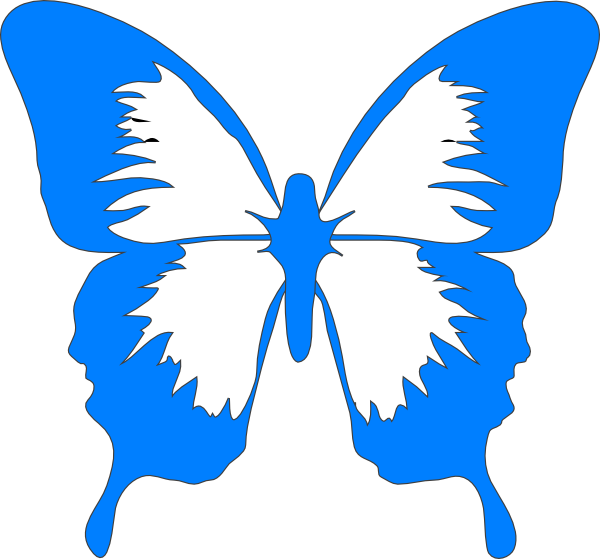 Butterfly Clip Art - Butterfly Black And White Clipart (600x559)
