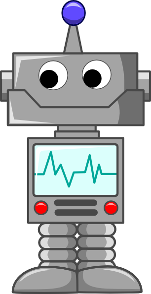 Robot Clipart Cartoon - Imagenes De Robots Animados (306x593)