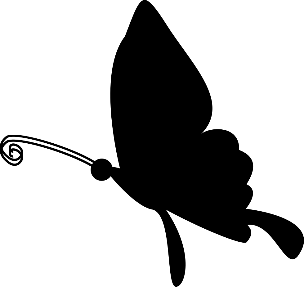 Butterfly Flying Silhouette Comments - Siluetas De Mariposas Volando (980x925)