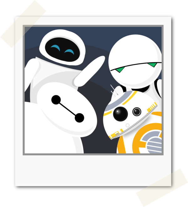 Baymax And Friends Selfie By Conniekidd - Baymax And Bb 8 (600x659)