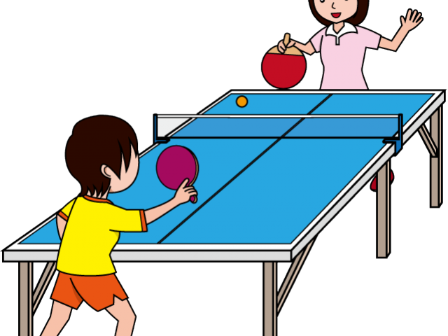 Table Tennis Cliparts - Play Table Tennis Clipart (640x480)