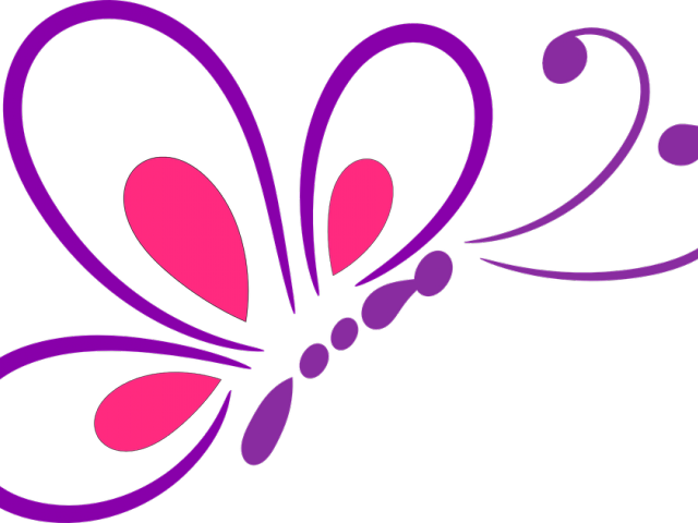 Free Butterfly Graphics - Butterfly Line Art Png (640x480)