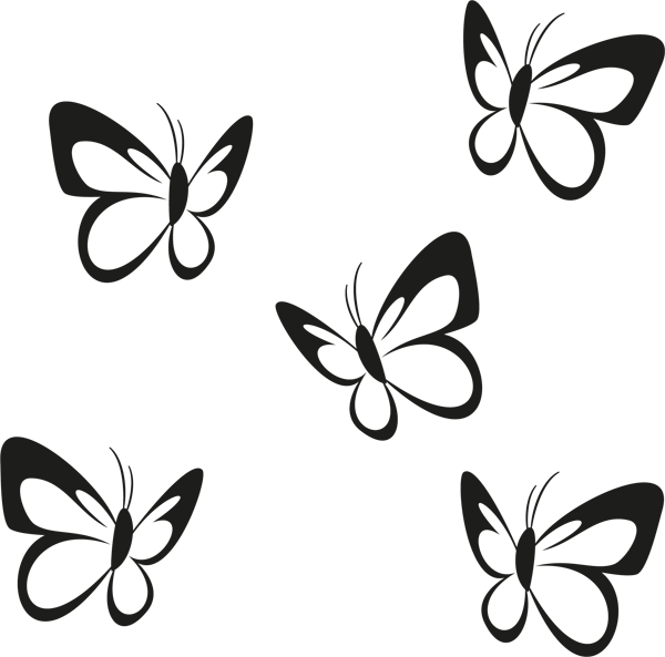 Butterfly Wall Decal Sticker Paper Partition Wall - Butterfly Wall Decal Sticker Paper Partition Wall (600x593)