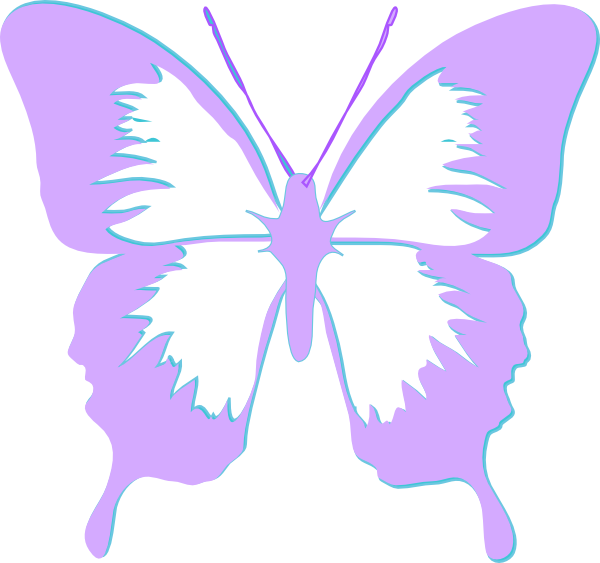 Butterfly Svg Clip Arts 600 X 563 Px - Butterfly Stencil (600x563)