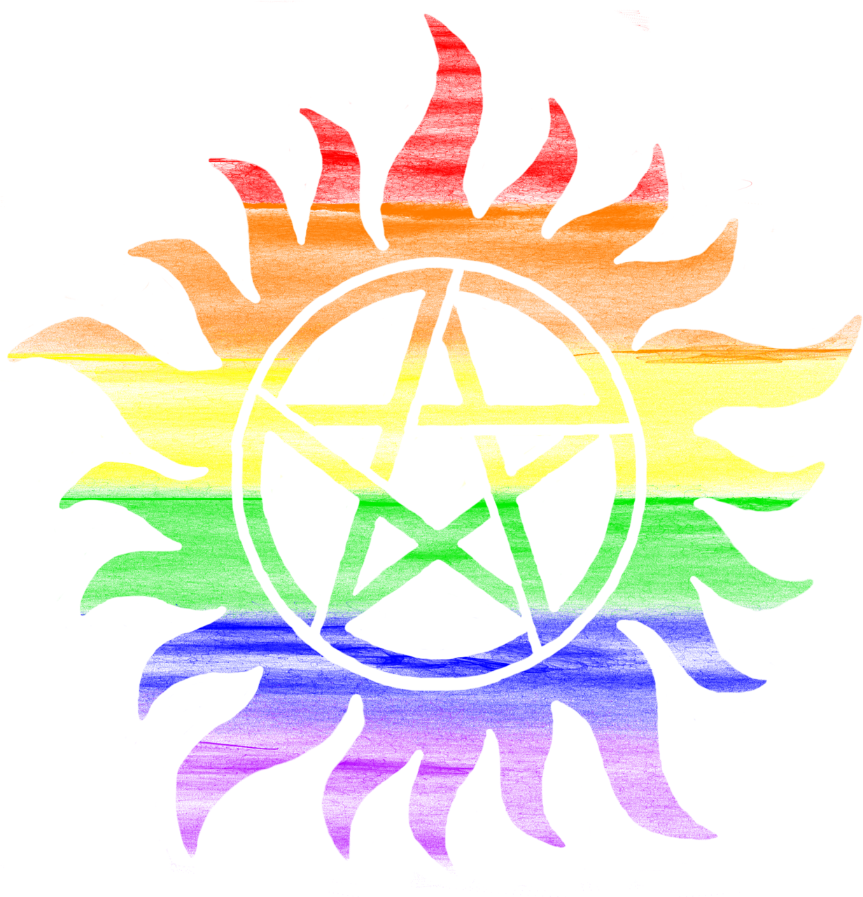 Pride Month Supernatural Spn Anti Possession Symbol - Hashtag (1280x1280)