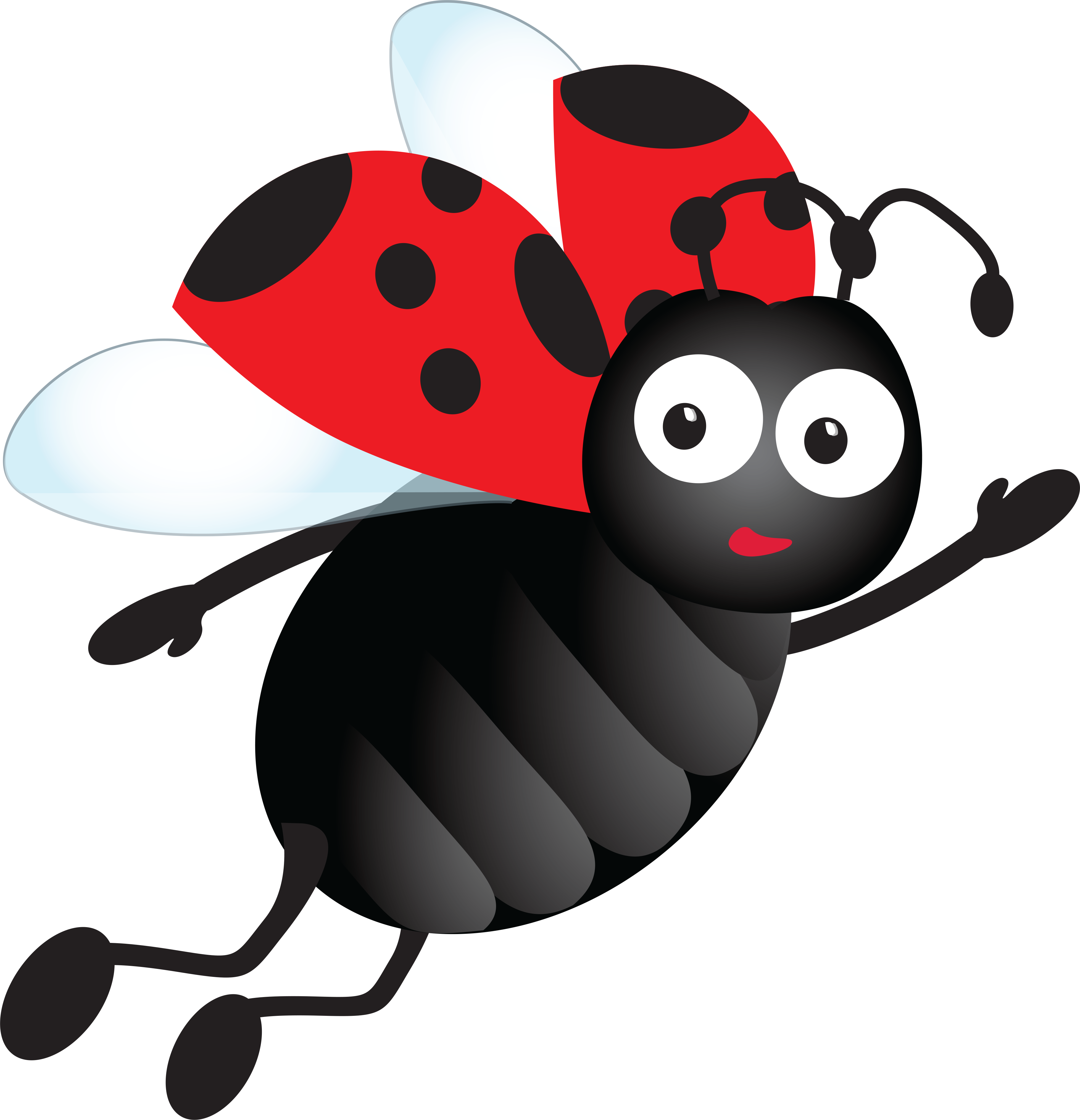 Ladybird - Lady Bird Flying Clip Art (3910x4054)