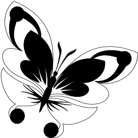 Birds And Butterflies Butterfly Drawing 21 Artwork - May Lupus Awareness (519x346)