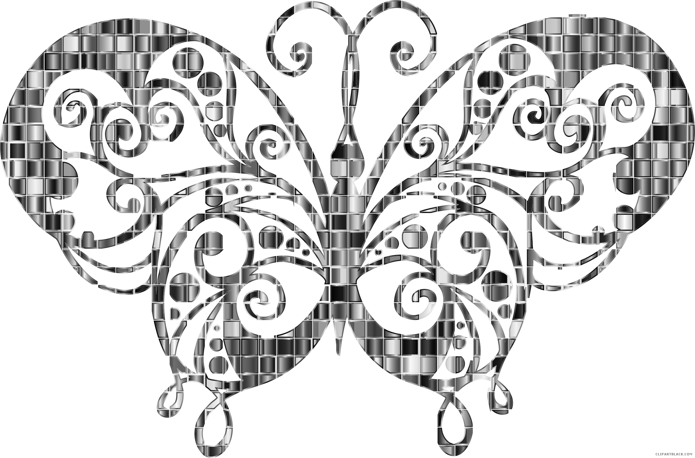 Chromatic Butterfly Animal Free Black White Clipart - Swallowtail Butterfly (2352x1552)