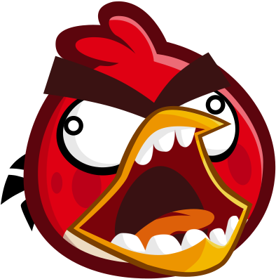Angry Birds Blast Messages Sticker-3 - Angry Birds Blast Red (408x408)
