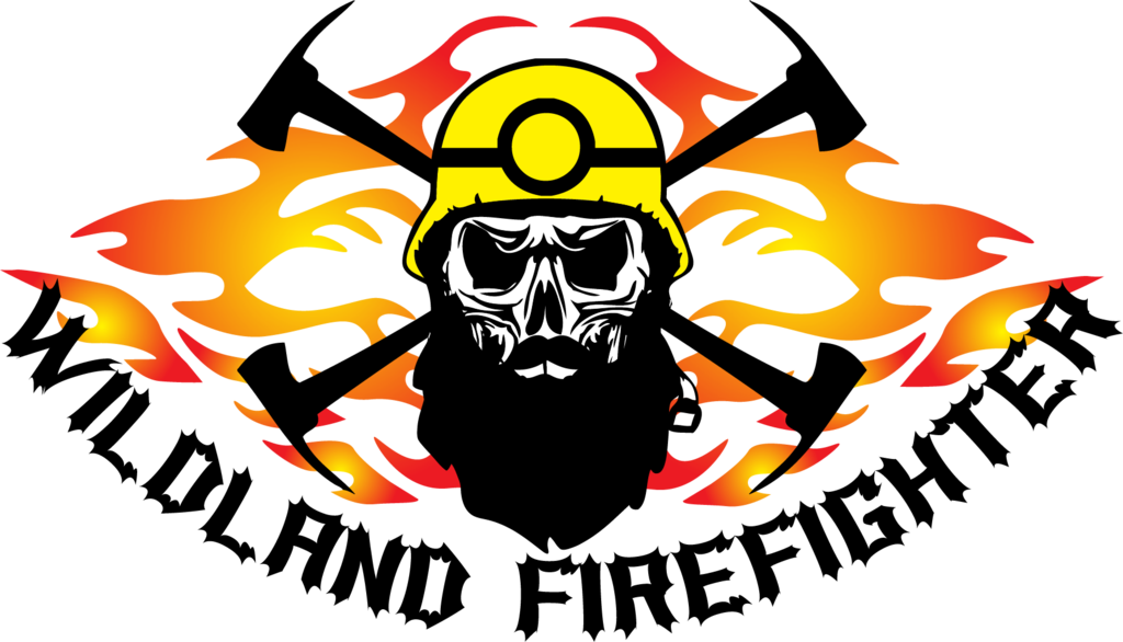 Wildland Firefighter Flames And Skull With Beard Decal - Wildland Firefighter Clip Art (1024x586)