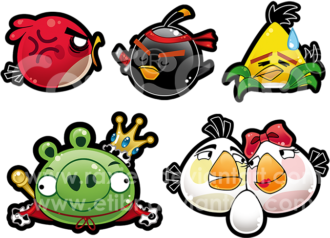 Femfoyou 134 9 Angry Birds Stickers By Raxiell - Angry Birds (719x516)