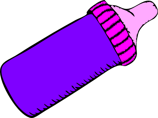 Clipart Info - Purple Baby Bottle Clip Art (600x450)