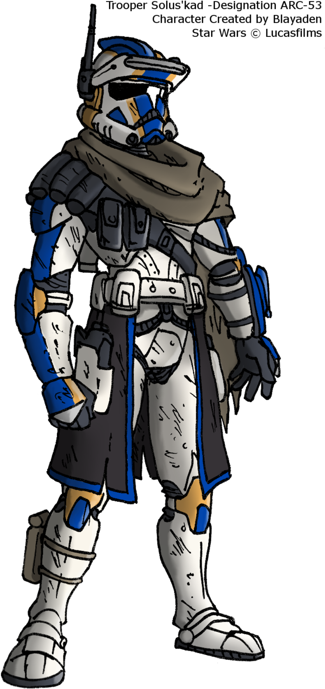 Clone Trooper A-53 Solus'kad By Blayaden - Star Wars Clone Trooper Armor (800x1407)