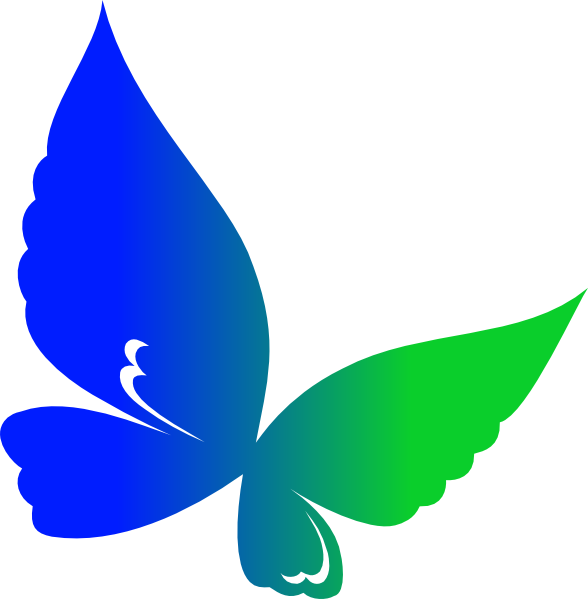 How To Set Use Linear Gradient Butterfly Icon Png - Violet Butterflies (588x599)