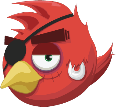 Sticker Perroquet Pirate - Pirate Et Perroquer (385x380)