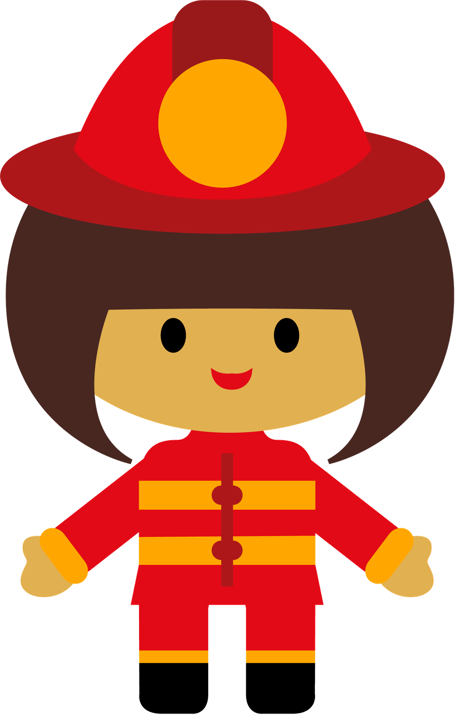 Bombeiros E Polícia - Clipart Bombeiro (900x1413)
