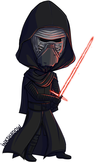 Kylo Ren Chibi By Inkshadow - Kylo Ren Chibi Png (400x666)