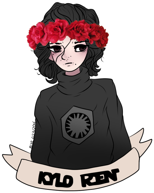 Kylo Ren By Kawaiipoppy - Cartoon (612x792)