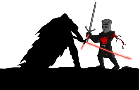 Kylo Ren Versus The Black Knight Https - Star Wars: The Force Awakens (479x309)