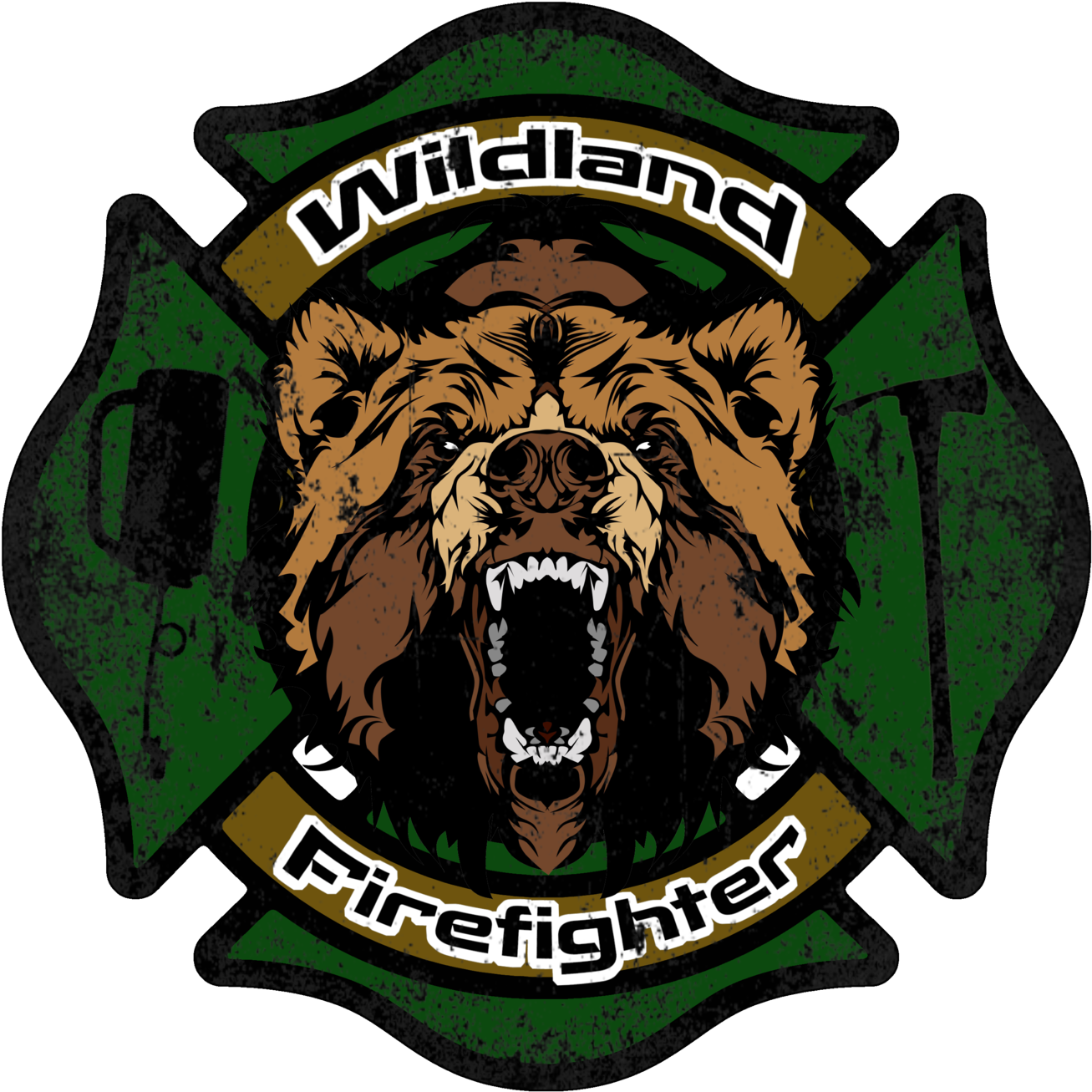 Wildland Firefighter Decal - Wildland Firefighter Patch (1400x1391)