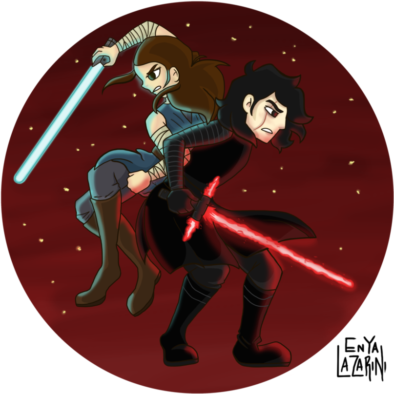 Kylo Ren And Rey By Enyalazarini - Jaiku (955x836)
