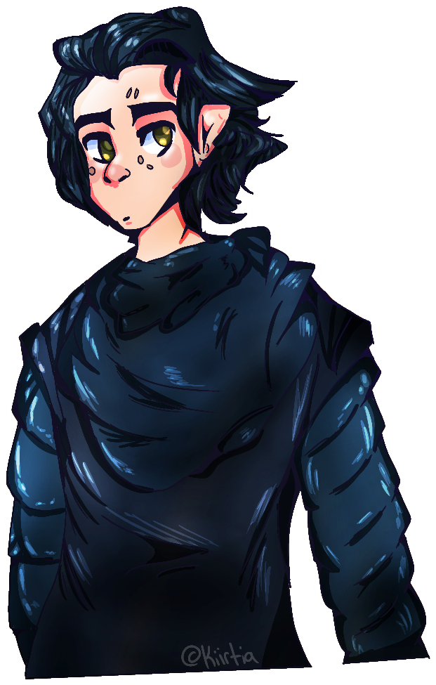 Kylo Ren/ben Solo By Kiirita - Bonequinhas De Cabelo Preto (719x1013)