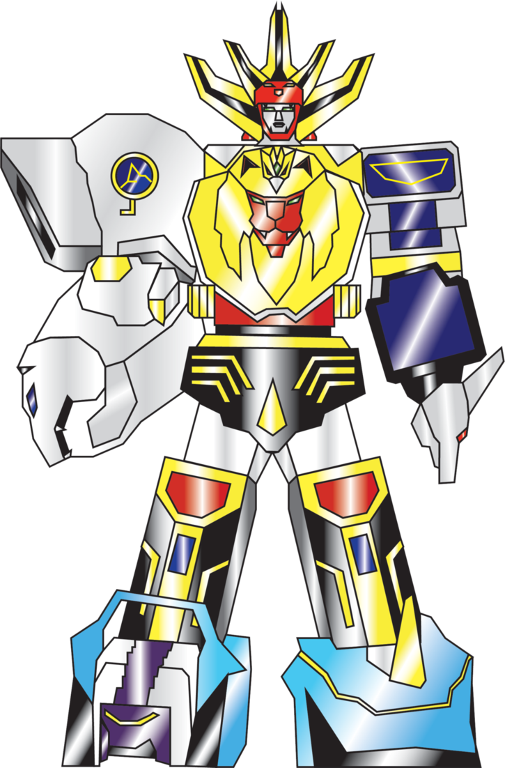 Wild Force Megazord Predator Knuckle Striker Mode By - Power Rangers Wild Force Zords (725x1102)