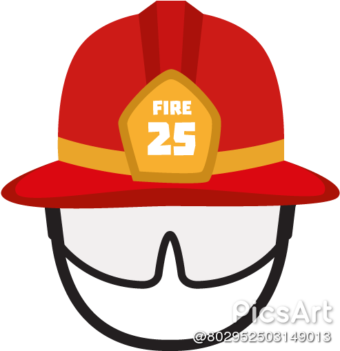 Firefighter - Capacete De Bombeiro Desenho (512x512)
