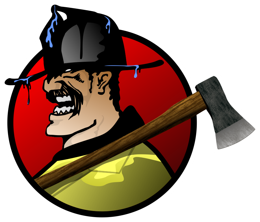 Sold Out Gruff Ax Sticker - Firefighter (900x769)