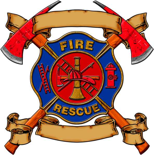 Fire Fighter Fabric, Custom Print Fabric, Fire Badge - Firefighter (600x600)
