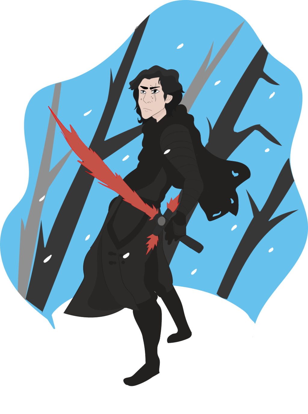Kylo Ren By Emopancake Kylo Ren By Emopancake - Illustration (1024x1377)