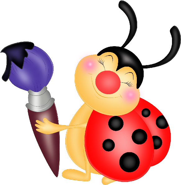 Ladybug Cartoon Insect Images Free To Copy For Your - Cute Painting Clipart (600x600)