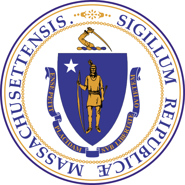 Free Vector Seal Of Massachusetts Clip Art - Massachusetts State Seal (600x600)