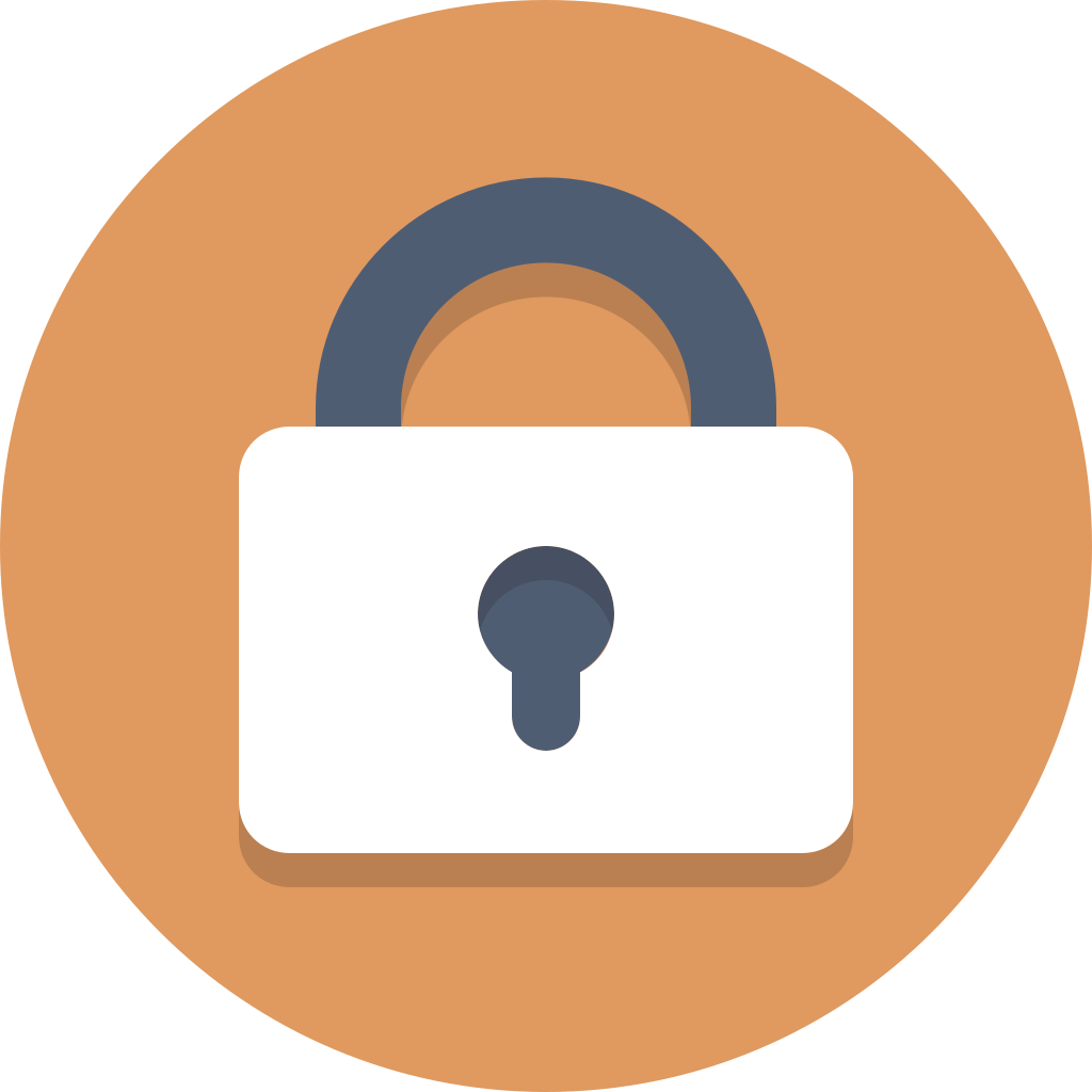 Privacy Policy - Lock Flat Icon Png (2000x2000)