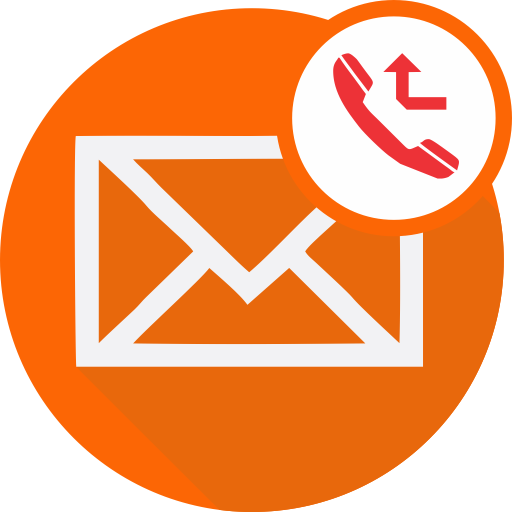 Missed Call Messenger - Icone De Envelope Laranja (512x512)