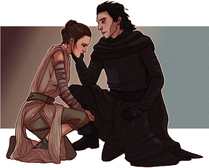 Rey And Kylo By Teq-uila - Ben Solo And Rey (700x700)
