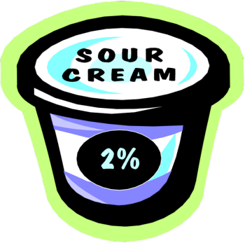 Smith Goes Global Quick Fire Tuesday Weirdest Food - Sour Cream Clipart Png (350x347)