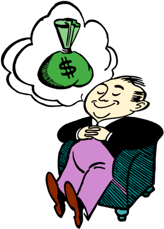 Dreaming Clipart I Think - Dreaming Of Money (350x484)